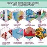 Diamond Painting Kits for Adults Sunflowers - Butterfly Diamond Art Kits for Adults, Round 5D Gem Art Kit for Adult Flowers DIY Crafts Kit Gift Home Wall Decor Gifts (16x12 inch) xackcme