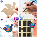 8 Pieces Wood Bird Wind Chime Gift Bird Wind Chime Craft Decorative Spring Summer Wooden Hanging Wind Chime for Indoor Outdoor Home Crafts Graduation Teacher Appreciation Arts Decor Maitys