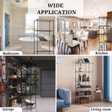 NChanmar 5-Tier Wire Shelving Unit Storage Shelves 61"x24"x14" Metal Heavy Duty Wire Rack Shelving NSF for Home Kitchen Bathroom Garage(Black) NChanmar