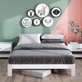 ZINUS Arnav White Metal Platform Bed Frame with Wood Slat Support - No Box Spring Required, Easy Assembly, Full Size Zinus