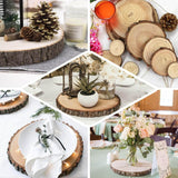 Efavormart 15"~18" | Rustic Natural Wood Slices Round Poplar Wooden Slab Table Centerpiece Efavormart.com