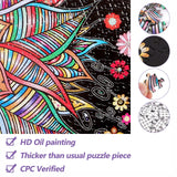 Bgraamiens Puzzle-Flower Whisper-1000 Pieces Round Puzzle Color Challenge Jigsaw Puzzles for Adults and Kids Bgraamiens