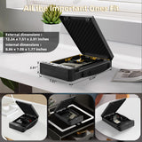 KENRONE Portable Safe Box,Biometric Gun Safe for Handgun,Fingerprint Cabinet Boxes with Keys and Password to Quick Unlock,Safe Case for Guns Nightstand Travel Carry-on KENRONE