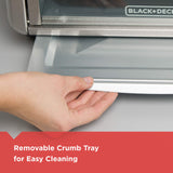 Black+Decker Countertop Convection Toaster Oven, 8 One-touch Cooking Functions, Stainless Steel BLACK+DECKER