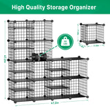 Kiivoena Wire Cube Storage Organizer, 12 Cubes Converted into 14 Cubes, Sturdy Metal Grids Storage Shelf Closet Shelving Units and Storage, Shelves for Bedroom LIvingroom Office Kiivoena