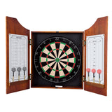 Trademark Games Racks Futons Trademark Games Beveled Wood Dart Cabinet Pro Style Board and Darts, Pine, 3.5 L x 21.5 W 24.75 H US Trademark Poker