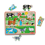 Melissa & Doug Old MacDonald's Farm Sound Puzzle - Farm Animal Toys, Sound Puzzles For Toddlers And Kids Ages 2+ Melissa & Doug