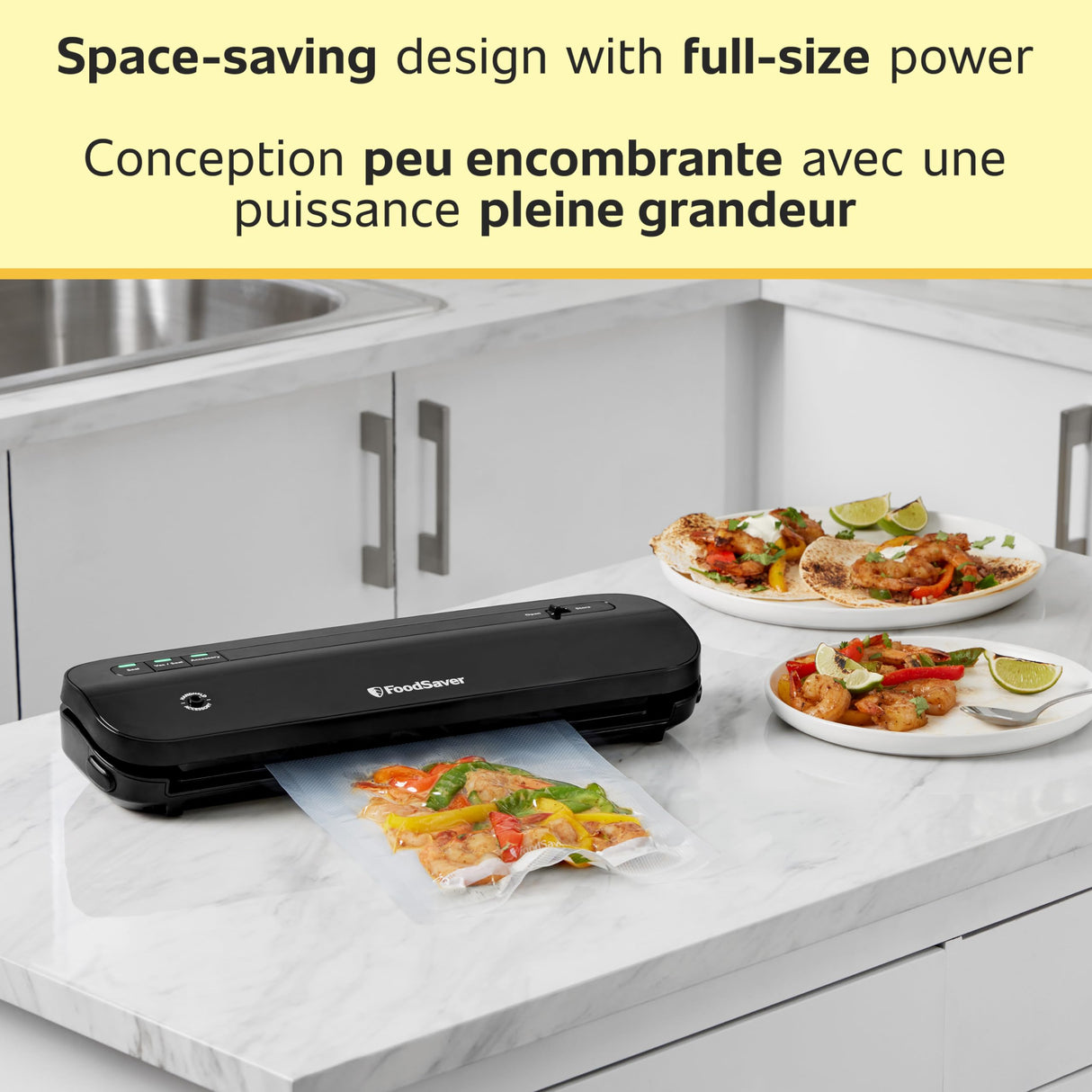 FOODSAVER ell Brands Distribution 110878 Compact Vacuum Sealer Black FOODSAVER