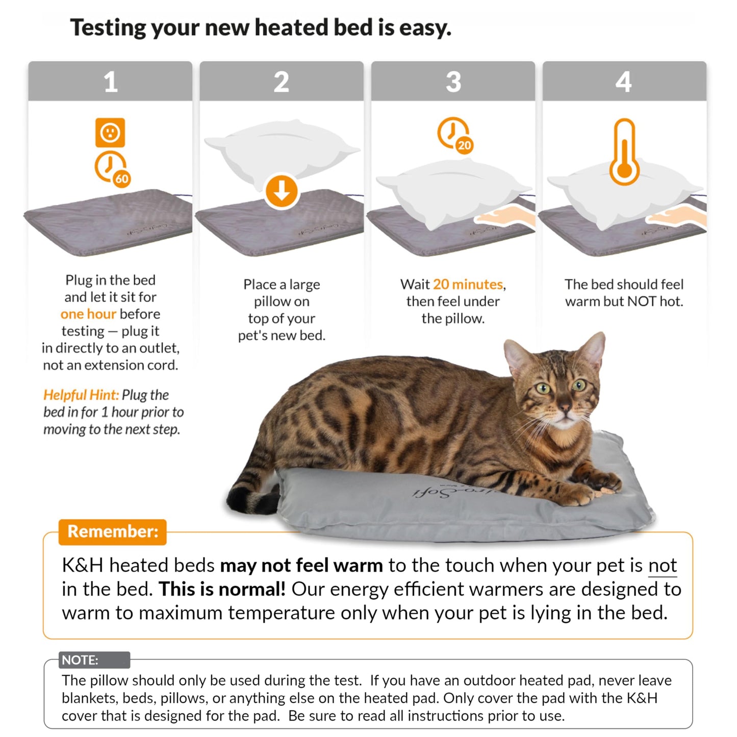 K&H Pet Products Heated Outdoor Cat House Extra-Wide Winter Shelter for Ferals - Cat House for Outdoor Cats, Heated Kitty House for Outside Weatherproof Insulated Protection 26.5" X 21.5" X 15.5"