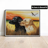 VAIIEYO Diamond Art Kits for Adults Dog, Diamond Painting Puppy Animal, Paint by Numbers Pet Full Drill Round Rhinestone Craft Canvas for Home Wall Decor Gift 12x16 inch VAIIEYO