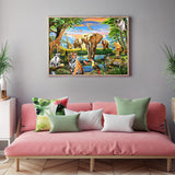 1000 Pieces Puzzles for Adults, Animal World Jigsaw Puzzle Challenging Night Game, Interlock Perfectly No Dust, for House Decoration, Birthday Party Holiday Toy for Kids Boys and Girls TangMosaic