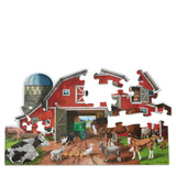 Melissa & Doug Busy Barn Shaped Jumbo Jigsaw Floor Puzzle (32 pcs, 2 x 3 feet) - FSC Certified Melissa & Doug