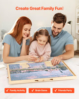 VEVOR 1000 Piece Rotating Puzzle Board with 5 Drawers and Cover, 29x21 in Portable Wooden Table, Jigsaw Puzzle Accessories for Adults, Puzzles Organizer Storage System, Birthday Gift for Mom VEVOR