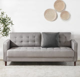 ZINUS Benton Sofa Couch, Grid Tufted Cushions, Easy, Tool-Free Assembly, Stone Grey Zinus