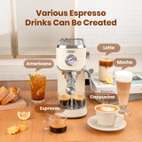 Gevi Espresso Machine 20 Bar with Grinder, Professional Espresso Maker with 35 Precise Grind Settings Burr Coffee Grinders Combos, Super-Automatic Espresso Machines, Gift for Coffee Lover Gevi