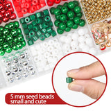 615PCS Christmas Beads for Jewelry Making, Red Green Beads for Bracelets Making Kit, Christmas Clay Beads Charms for Necklace Making Jewelry DIY Crafts Gifts for Girls Kids Adults Meafeng