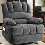 COOSLEEP Oversized Manual Swivel Rocker Recliner Chair, Extra Wide Glider Rocker Recliner for Big and Tall, Overstuffed Lazy Recliner Chair with High Back, Single Sofa Chair for Living Room(Dark Gray) COOSLEEP HOME