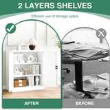 Letaya Metal Storage Cabinets with Lock Door,2 Adjustable Shelves Organizer Steel Storage Cabinets for Home,Office,Warehouse,Garage,Employee Lockers(White) Letaya