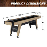 Barrington Billiards 9' Wentworth Shuffleboard Table with Scratch-Resistant Playfield and 8 Puck Set Barrington Billiards