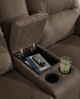 Signature Design by Ashley Next-Gen Gaucho Classic Reclining Loveseat with Console, Dark Brown Signature Design by Ashley