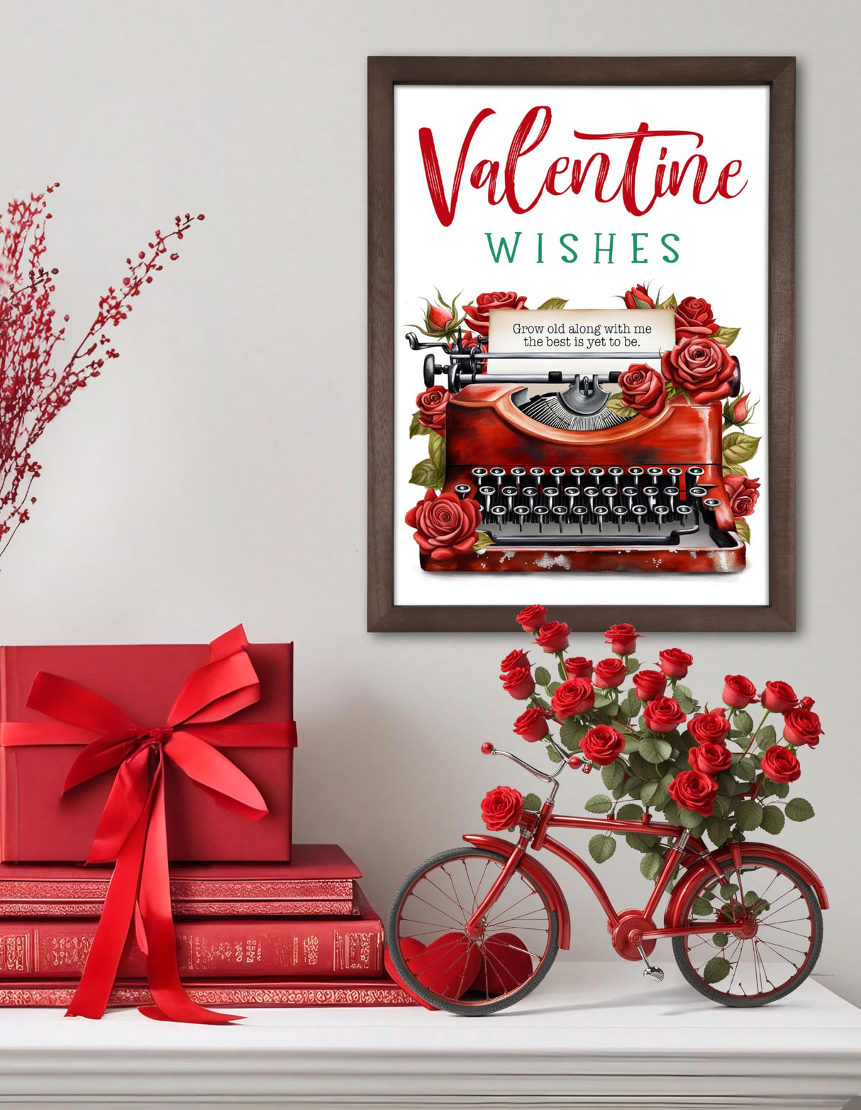 Farmhouse Wall Decor for your Home - 12x16 Rustic Wood Frame with 14 Interchangeable Sayings for the 4 Seasons, Christmas, Easter, Thanksgiving & July 4 Parallel Decor