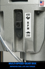 Hougen HMD905 115-Volt Magnetic Drill with Coolant Bottle and 2 Speed Hougen