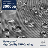 EAST OAK 4 Pieces Patio Furniture Set Cover, 600D Heavy-Duty Fabric, Waterproof, Dustproof and All-Weather Resistant, Outdoor Loveseat Cover, 2 Single Sofa Cover, Coffee Table Cover Included, Grey EAST OAK