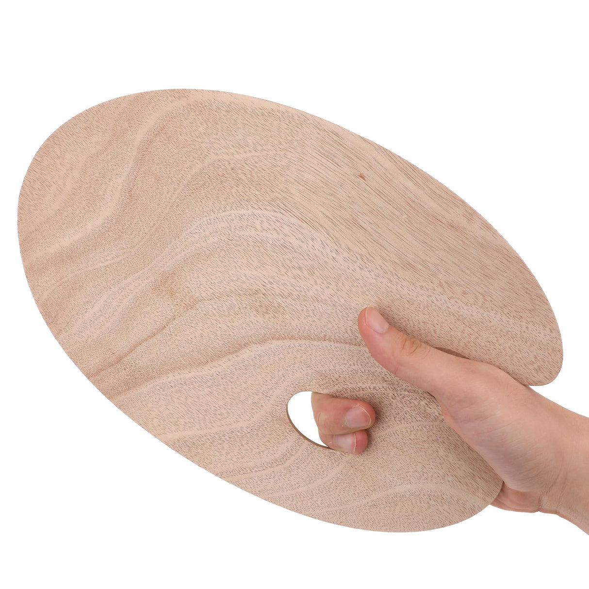 Wooden Oval-Shaped Artist Painting Palette with Thumb Hole - Oil Paint Palette for Watercolor & Oil Paint DIY Art Craft Painting Aeaocvo