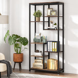 Tribesigns 6-Tier Tall Bookshelf Bookcase, Industrial 8-Shelf Open Bookcase Storage Display Book Shelves for Living Room, Home Office Tribesigns