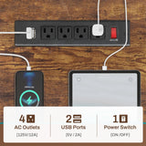 SEDETA Reversible L Shaped Computer Desk with Power Outlets, LED Strip, and Ample Storage in Rustic Brown SEDETA