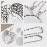 Framendino, 6 Pack Silver Angel Wing Pendant Personalized Car Hanging Ornament with Sublimation Blank Heat Transfer Photo for Home Window Framendino