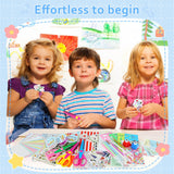 SICOHOME Scrapbook Supplies Kit - Bullet Junk Journaling Scrapbooking Set with Stationery Paper Stickers Tapes Scissors Markers - Birthday Gift Love Craft for Starter Kid Girl Women Adults SICOHOME