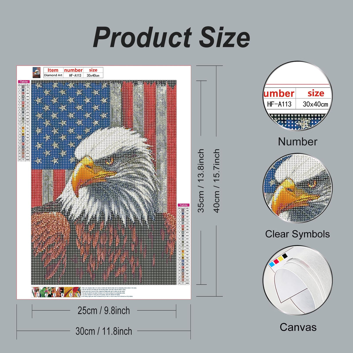 hill froeistung Eagle Diamond Art Painting Kits for Adults,Flag Diamond Art for Beginners, 5D DIY Full Drill Round Gem Art Craft Home Wall Decor Gift 12x16 inch,Bird hill froeistung