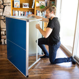 PRO SPIN Ping Pong Table - 6 x 3.5 ft Wide Mid-Size, Foldable | Complete Set with High-Performance Ping Pong Paddles & Balls | 100% Pre-Assembled | Outdoor, Weatherproof, Portable Table Tennis Table PRO SPIN