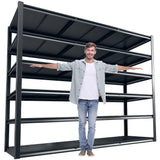 REIBII 84“H Garage Shelving Heavy Duty Storage Shelves 3500 LBS Adjustable Metal Shelving Uints and Storage for Garage,Warehouse,School,Commercial,Business, 60 "W x 24 "D x 84 "H REIBII