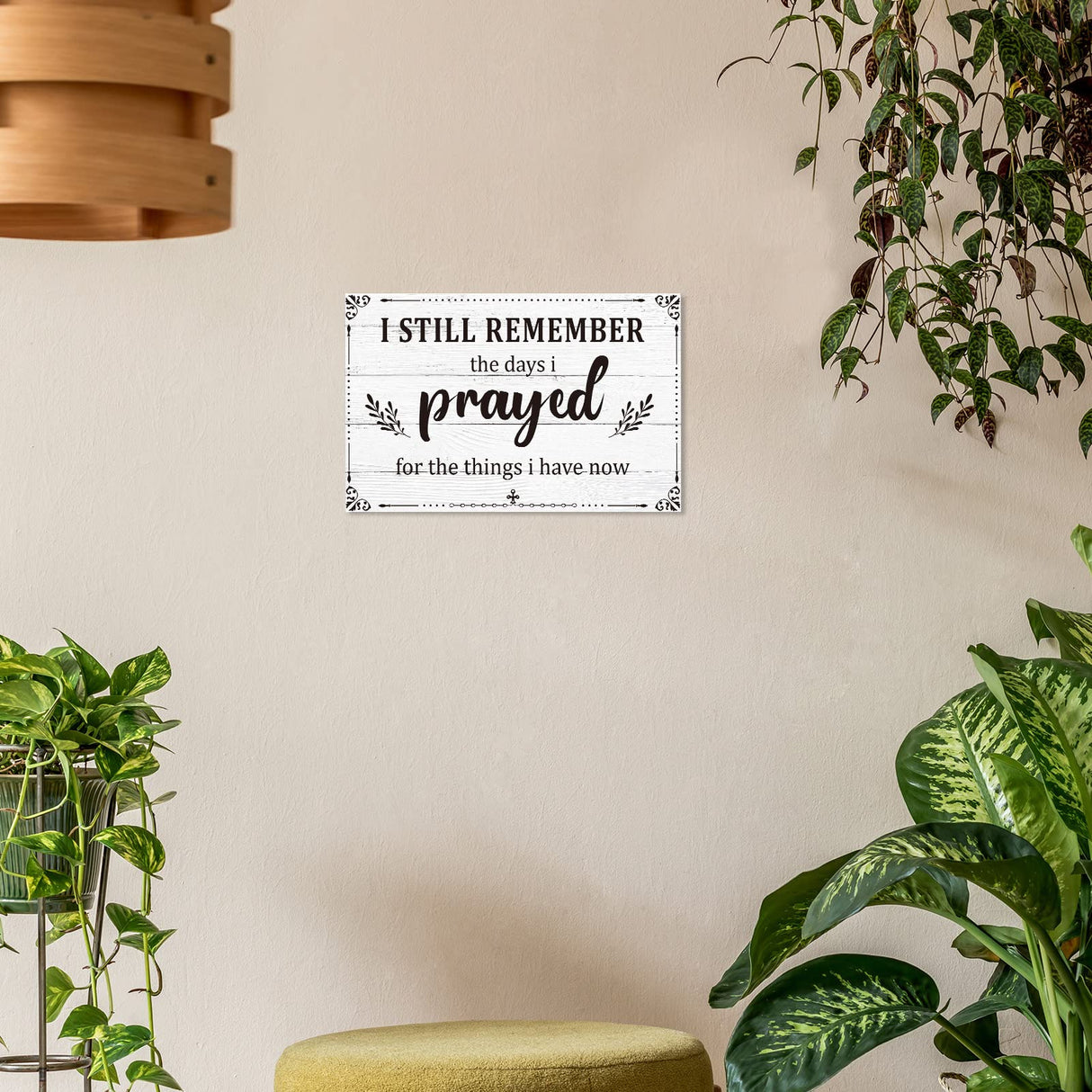 I Still Remember The Days I Prayed Home Wall Decorations Wooden Table Centerpieces Box Sign Farmhouse Decor House Prayer Wooden Rustic Presents For Bedroom Living Room or Shelf(White) Jetec