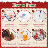 HMZephitiquc Cardinal Paint by Numbers Kit for Adults Canvas Christmas, Cardinal Paint by Number Christmas, Painting by Numbers, Easy DIY Crafts Home Wall Decor 16x20 in HMZephitiquc