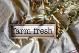 PARISLOFT Farm Fresh Solid Pine Wood Framed Signs for Home Decor, Rustic Farmhouse Decorations PARISLOFT