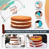 RFAQK 133PCs Round Cake Pans Sets for Baking + Cake Decorating Kit with NonStick 8 Inch Cake Pan Set of 3 -Icing Tips,Cake Leveler,Spatula, Multifunctional Cake Pan, Baking Supplies Gift & eBook RFAQK