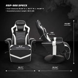 RESPAWN 900 Gaming Recliner - Video Games Console Recliner Chair, Computer Recliner, Adjustable Leg Rest and Recline, Recliner with Cupholder, Reclining Gaming Chair with Footrest - White RESPAWN