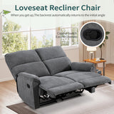 HAOMARKETS Recliner Sofa Set, Power Electric Single Recliner Chair for Adults with USB Port and Manual Reclining 2-Seater Loveseat Sofa for Living Room HAOMARKETS