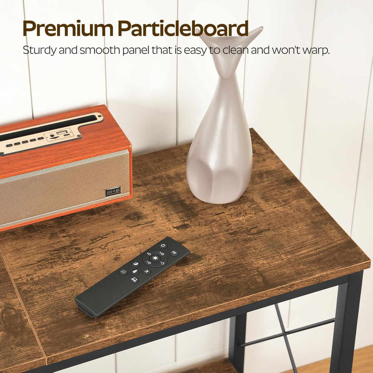 YATINEY TV Stand with Power Outlet for 75 Inch, Entertainment Center with 2 Fabric Drawers, TV Console Table with Open Storage Shelves for TVs, Cable Management, for Living Room, Bedroom, DS16UBR YATINEY