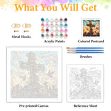 Paint by Numbers Kit for Adults Beginner Religious Cross, Flower Adult Paint by Number Kits on Canvas, Jesus DIY Acrylic Oil Painting by Numbers for Adults, Perfect for Home Wall Decor 16X16 Inch Okarina