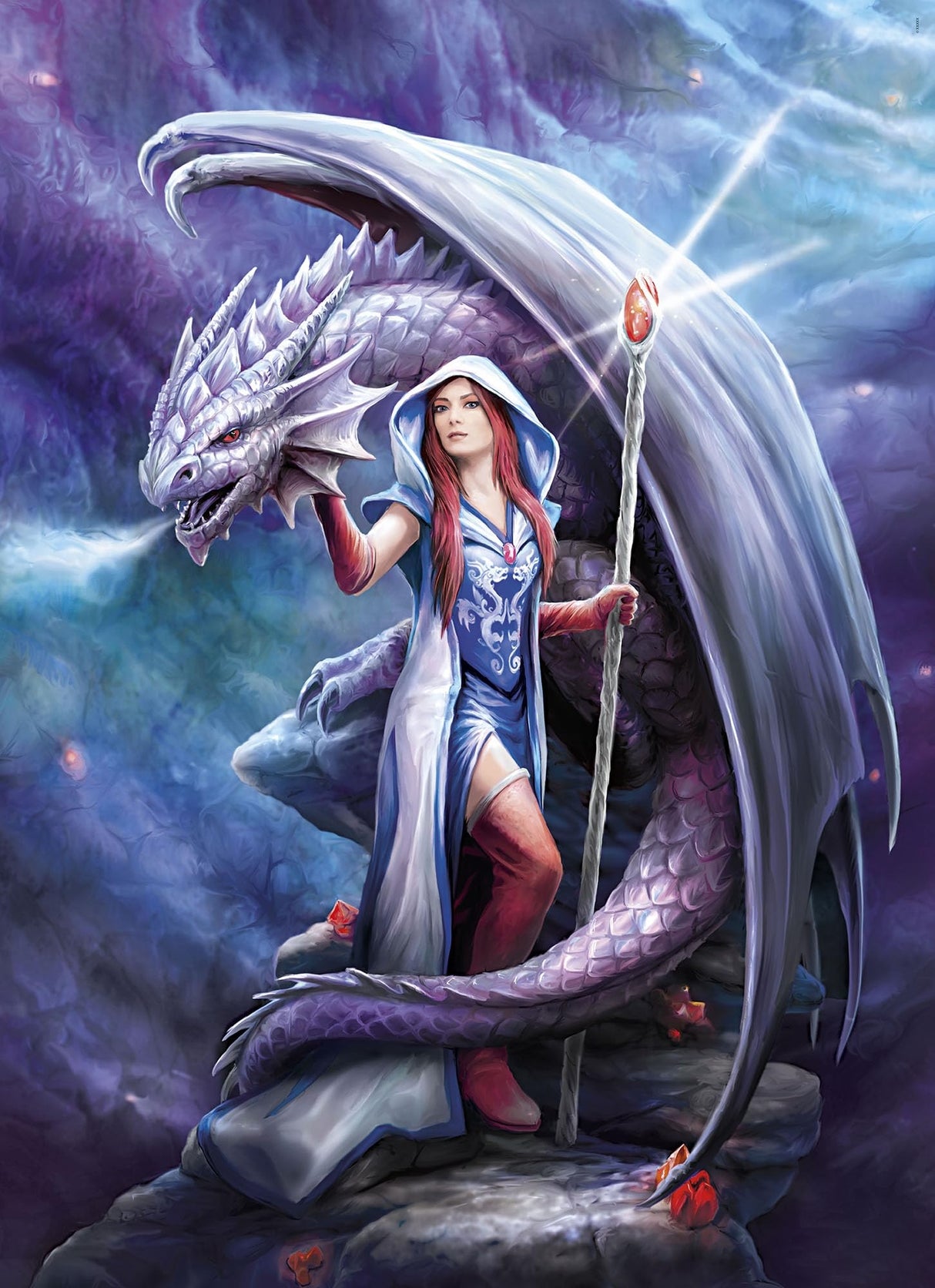 Clementoni - 39525 - Anne Stokes Puzzle - Dragon Mage - 1000 Pieces - Made in Italy - Jigsaw Puzzles for Adult Clementoni