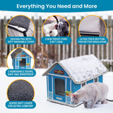 Heated Cat House for Outside - Heated Outdoor Cat House Weatherproof - Cat Houses for Outdoor Cats - Outdoor Heated Cat House - Heated Cat Houses for Outdoor Cats - Waterproof Outdoor Cat Shelter PETYELLA
