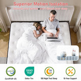 LegacyAmerhome Queen Mattress, 10 inch Hybrid Queen Size Mattresses in a Box, with Gel Memory Foam, Pocket Springs for Motion Isolation, Medium Firm, CertiPUR-US, 100-Night Trial, 60"x80"x10" LegacyAmerhome