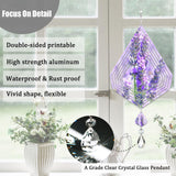 4Pack 11inch Sublimation Wind Spinner Blanks 3D Aluminum Metal Wind Sculpture Kinetic Spinners for Yard and Garden Indoor Art Ornaments Hanging Decoration (Diamond) WindMage