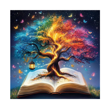 Tree of Life Diamond Art Kits for Adults,Full Drill Round 5D DIY Diamond Painting for Beginner,Tree Paint by Diamonds Easy Diamond Dot Gem Arts Crafts for Home Decor Gift 11.8x11.8 Inches DIYDECORFUN