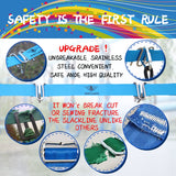 VOKSAFE Ninja Warrior Obstacle Course for Kids - Ninja Backyard Obstacle Course - 50' Weatherproof Outdoor Ninja Course Set with 10 Obstacles, Like Ladder, Swing VOKSAFE