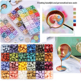 Wax Seal Stamp Kit with 24 Colors Wax Seal Beads 600pcs, WASOHLING 2PCS Love Heart Wax Seal Stamps with Electric Sealing Wax Warmer Set, Envelopes and Wax Seal Metallic Pen for Letter Sealing WASOHLING